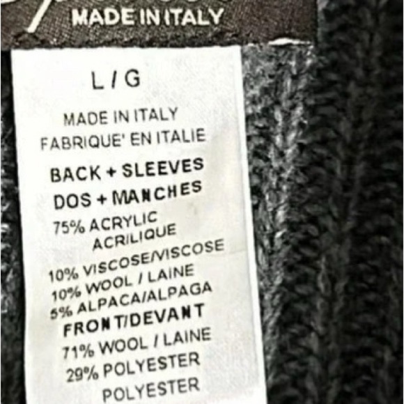 VTG chunky knit wool blend jacket made in Italy ,EC
Asymmetrical zip,rib,M - Picture 6 of 12